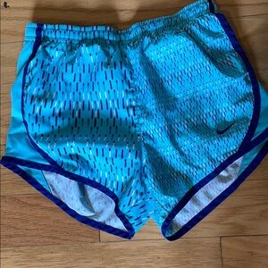 Nike Blue Athletic Shorts girl size medium/8 running shorts